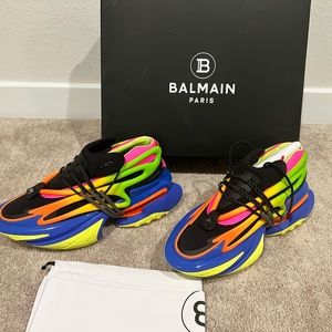 Balmain Unicorn Sneakers Size 11 worn once, still in the original box